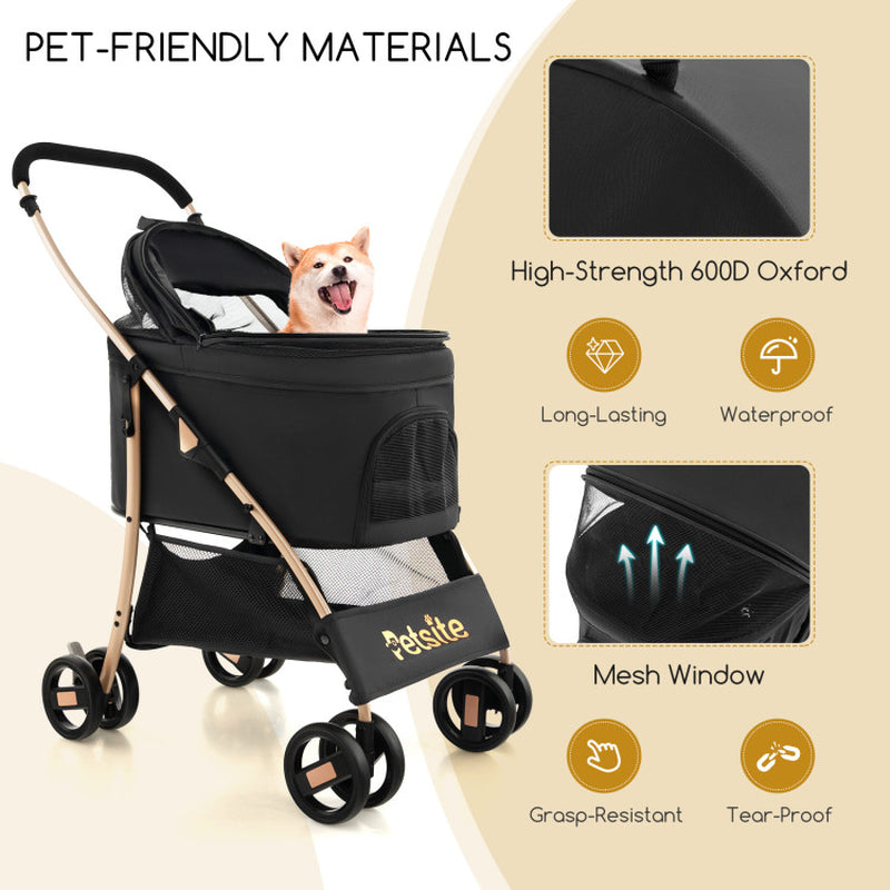 3-In-1 Pet Stroller with Removable Car Seat Carrier