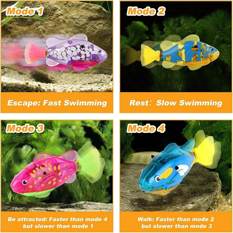 "Dive into fun with this swimming robot fish toy! 🐠 Perfect for cats and dogs 🐱🐶 #InteractiveToy #PetFun"