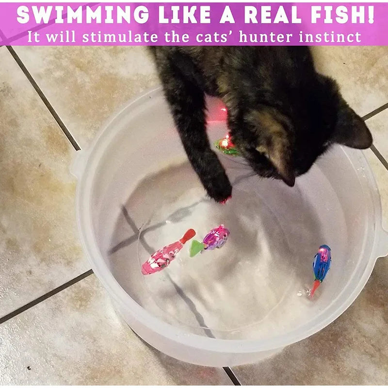 "Dive into fun with this swimming robot fish toy! 🐠 Perfect for cats and dogs 🐱🐶 #InteractiveToy #PetFun"